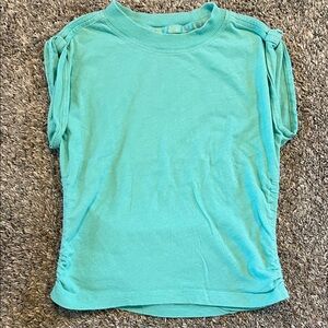 Athleta Girl Teal 100% Cotton Short Sleeve Top XS/6